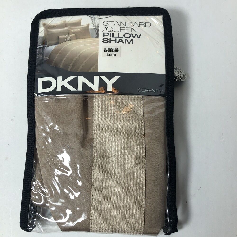 DKNY Standard Queen Pillow Sham Case 20"x30" Sand Serenity Pattern‎ F1